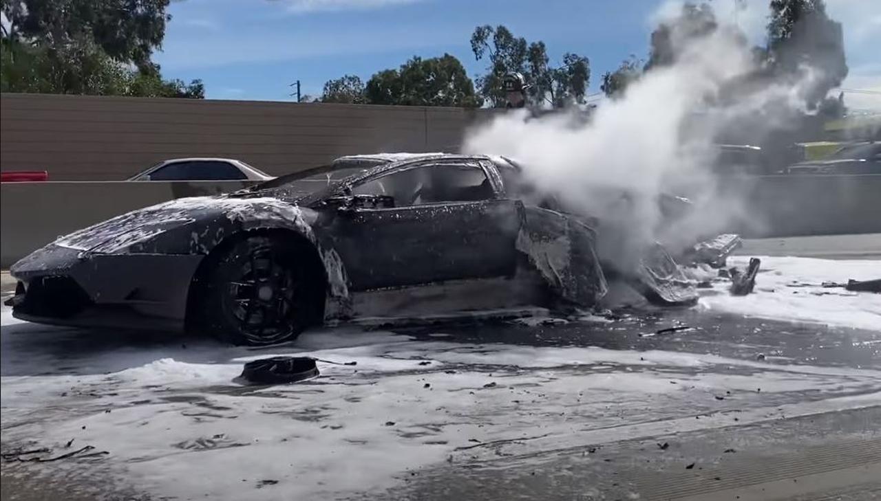 Lamborghini Murcielago-fire-LA-1
