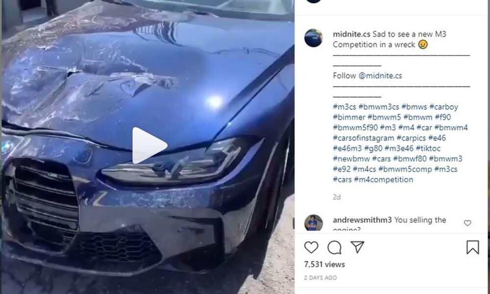 Is this the first totaled 2021 BMW M3 Competition?