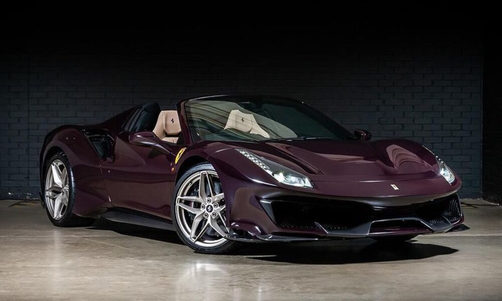 Tailormade Ferrari 488 Pista Spider in Purple looks classy as hell!