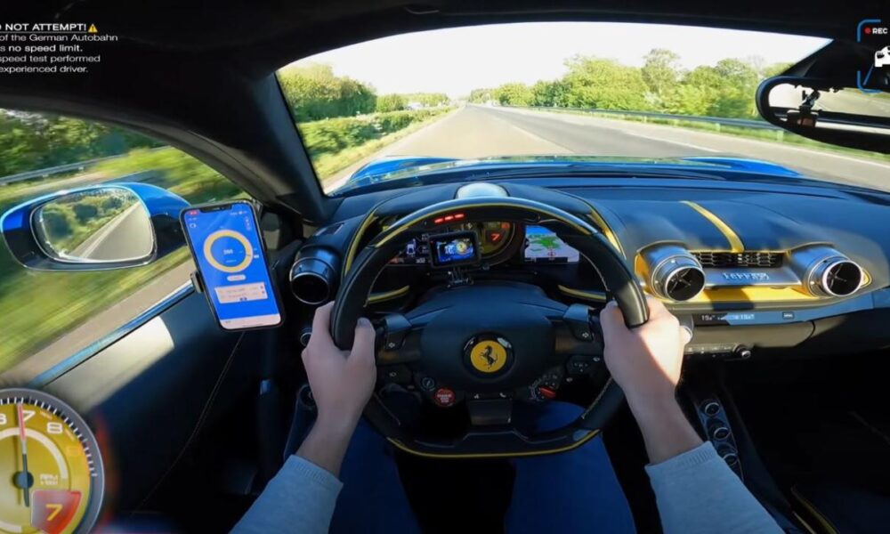 Driving a Ferrari 812 Superfast at 206 mph on public roads