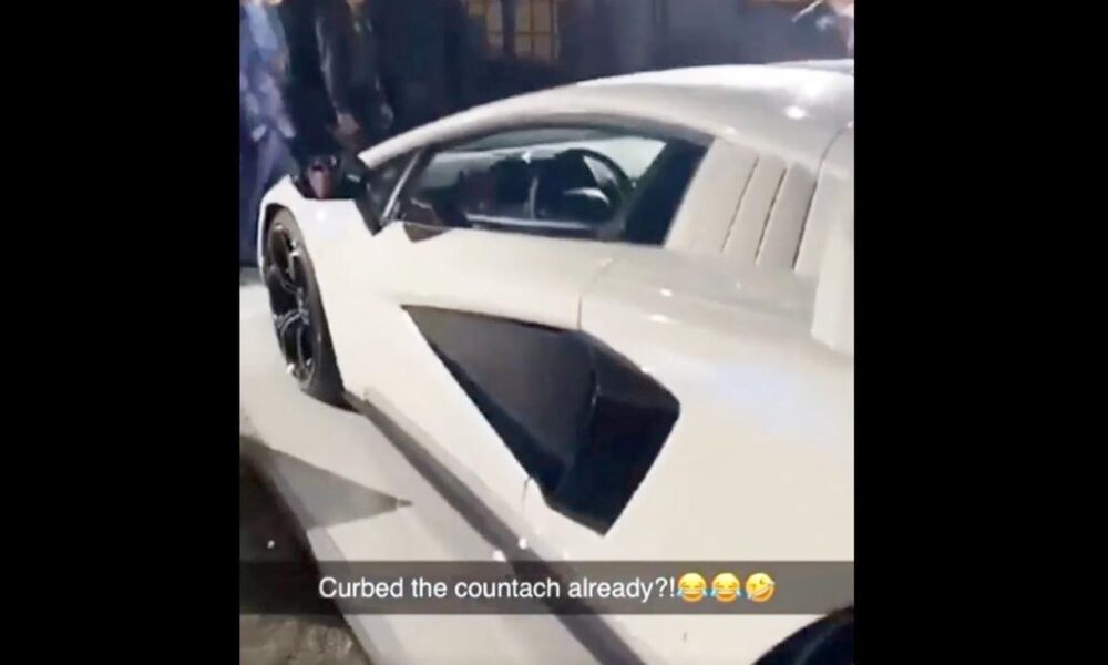 Someone curbed the Lamborghini Countach already!