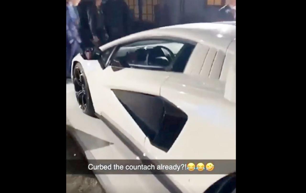 Lamborghini Countach curb rash