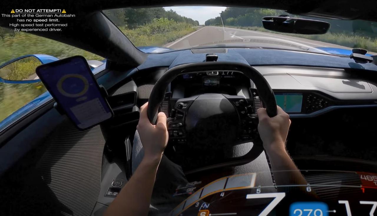 Ford GT top speed autobahn