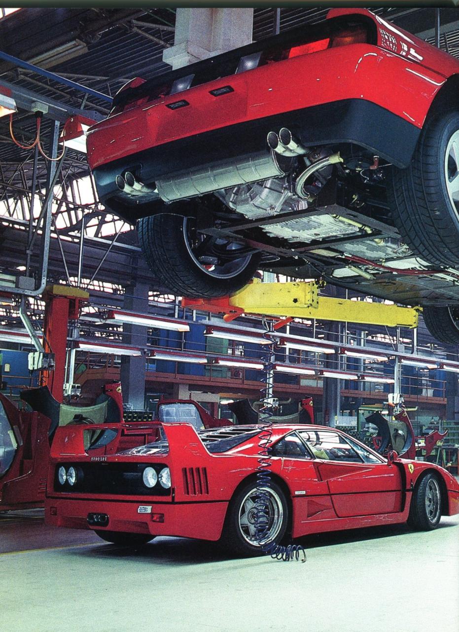 Ferrari F40 production line-throwback