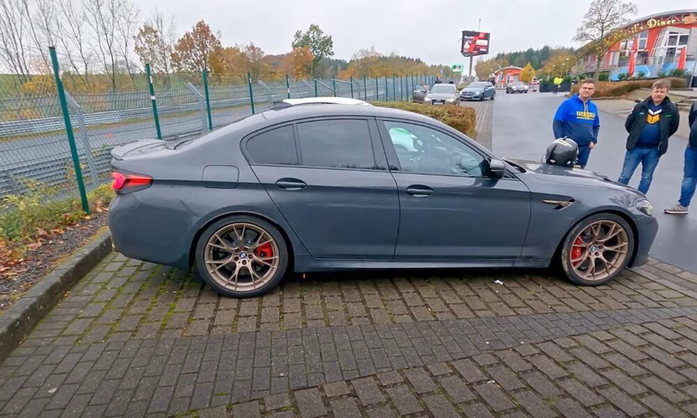 Taking a brand new BMW M5 CS on a lap of the Nurburgring in the wet