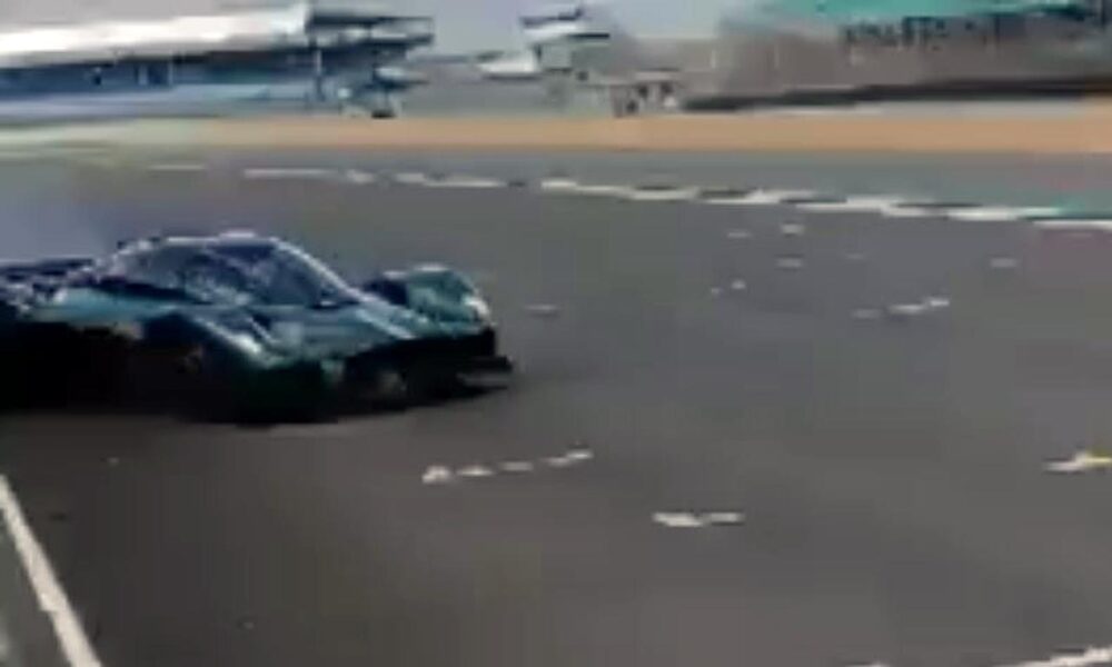 Aston Martin Valkyrie prototype almost wrecks out at Silverstone